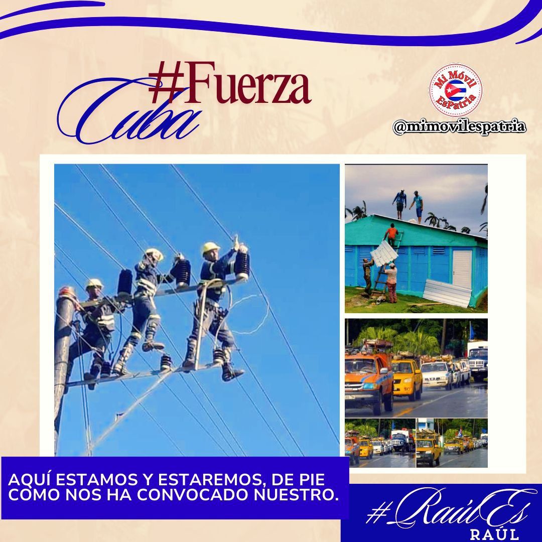 #FuerzaCuba 
Si grandes son los retos y desafíos actuales, mayor es la obra de la Revolución
#PorLasTunasLaVictoria