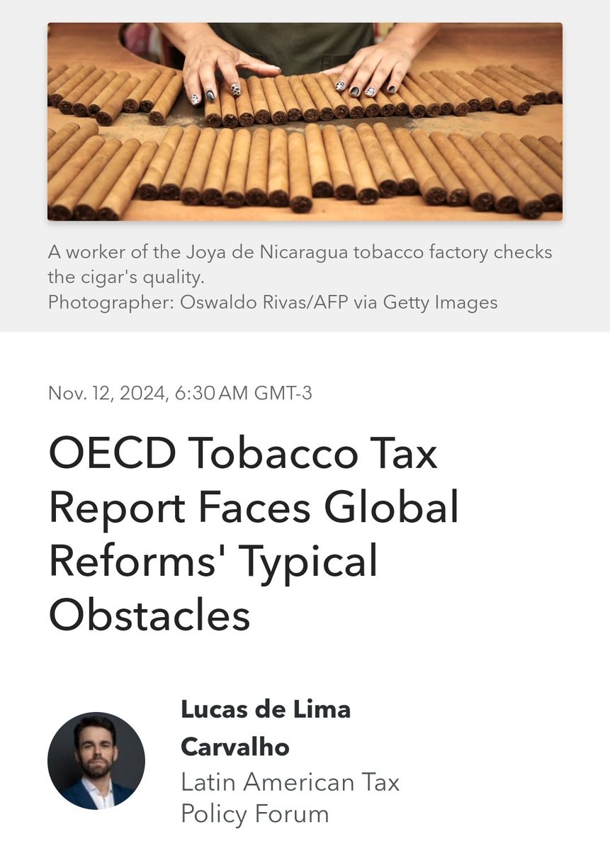 lucasdelimac's tweet photo. Parts of the @OECD report are somewhat amusing, like when it says that smoking levels did not decrease in LatAm between the years of 2020 and 2022 (which we know was a period of low anxiety for smokers).

Available today on Bloomberg (@tax): https://t.co/DvInGPgwVt https://t.co/HcZViqUt0u