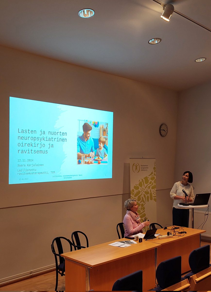 Lasten ja nuorten neuropsykiatrisesta oirekirjosta ja ravitsemuksesta meille seuraavaksi kertomassa lasten ja nuorten ravitsemusterapeutti, TtM, Saara Karjalainen Turun yliopistosta. 🙇🍏

#ravitsemus #ravitsemuspäivät #ravitsemusviikko