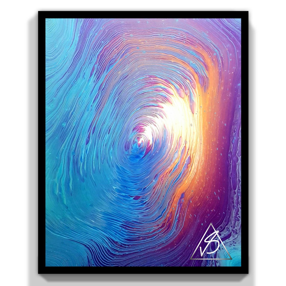 Colorful whirlpool with one of my favorite color palette. Always got a winning pour using this combo 🎨

#fluidart #painting