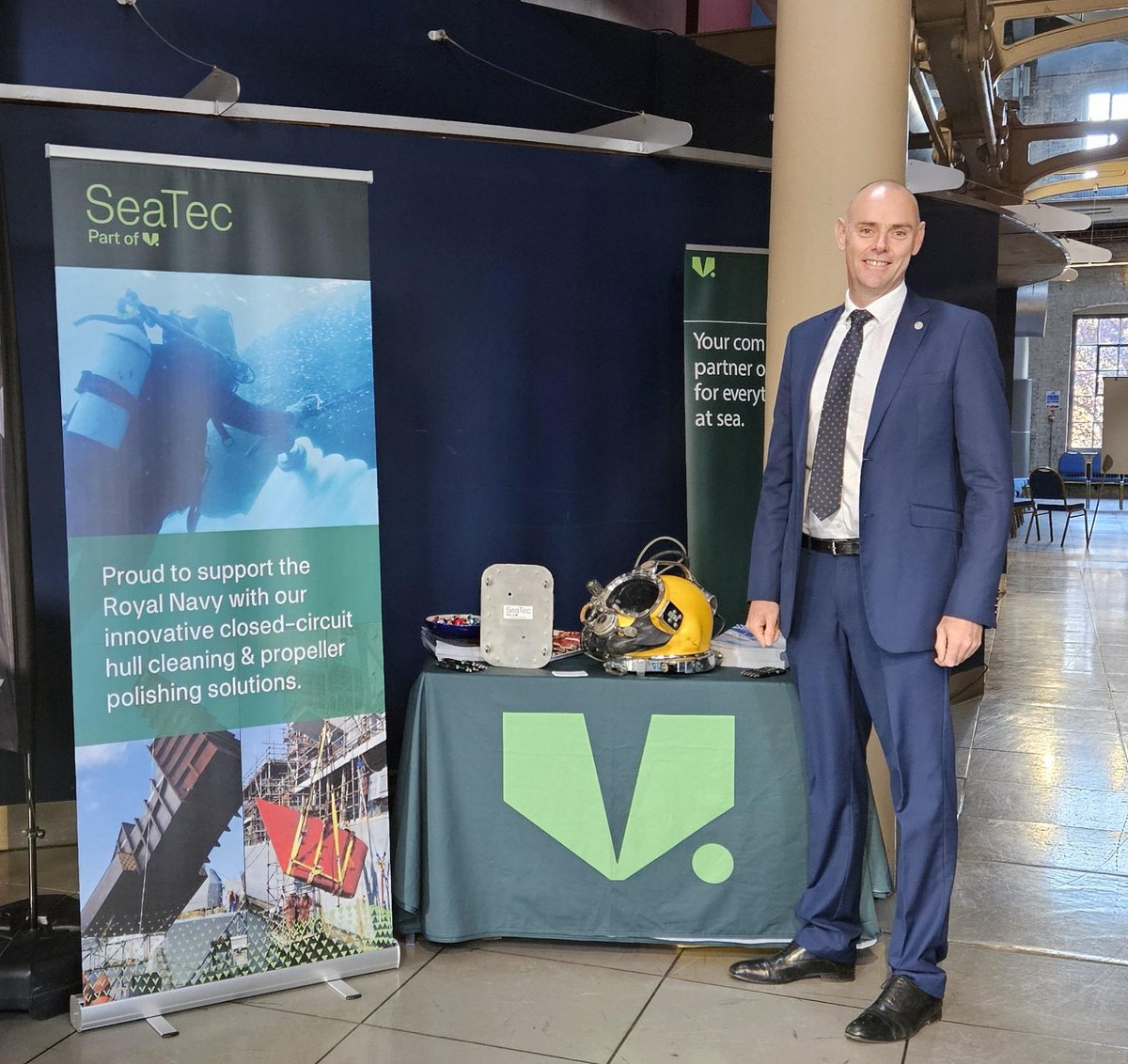 SeaTecUK's tweet photo. SeaTec is at The 2024 Naval Engineers' Forum. It is a privilege to be invited to this inaugural event, hosted by the @RoyalNavy, to discuss underwater engineering in Portsmouth Historic Dockyard. https://t.co/DkRI69H4Oo