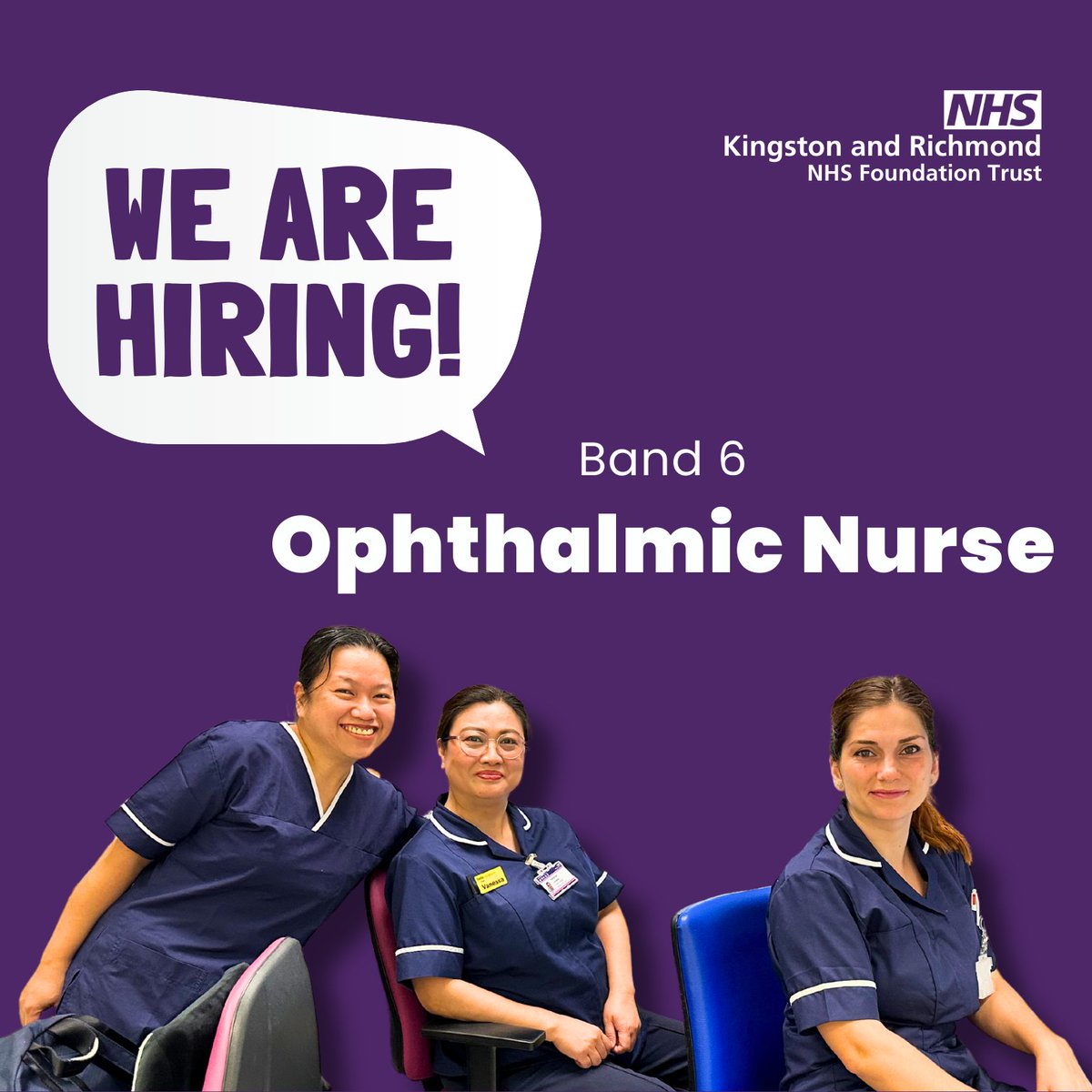 We’re expanding our team at <a href="/K_and_R_NHS/">Kingston and Richmond NHS Foundation Trust</a>  

If you're a registered nurse with ophthalmology experience, we’d love for you to join us. 

👉🏼Find out more:  shorturl.at/M0jgP

#ophthalmologynurse #hiring #nursingjobs