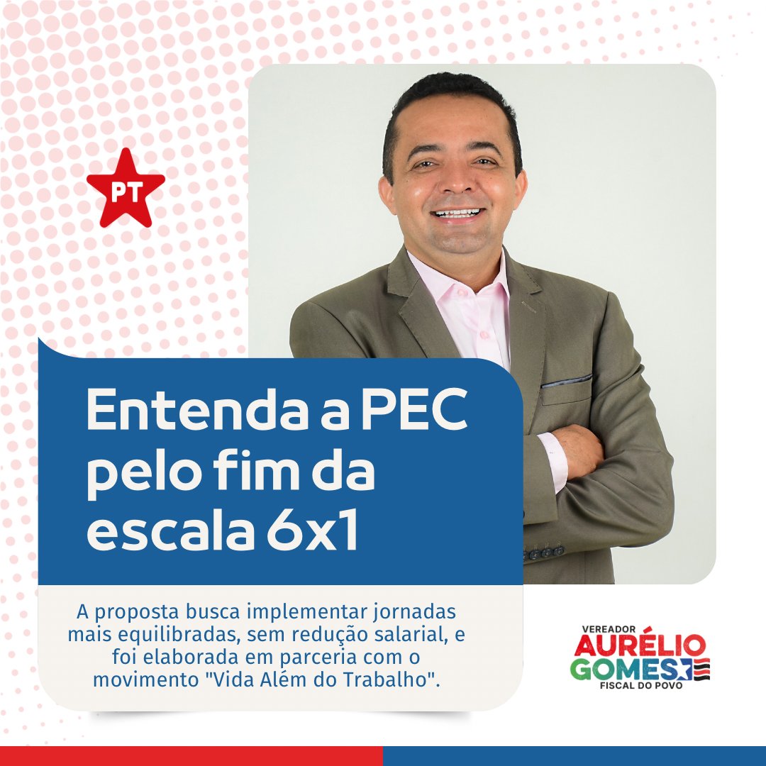Fim da #escala6x1: a PEC propõe a redução da jornada de trabalho semanal para 36 horas, garantindo pelo menos dois dias de descanso, melhora a qualidade de vida dos trabalhadores e alinha as condições laborais brasileiras aos padrões internacionais.