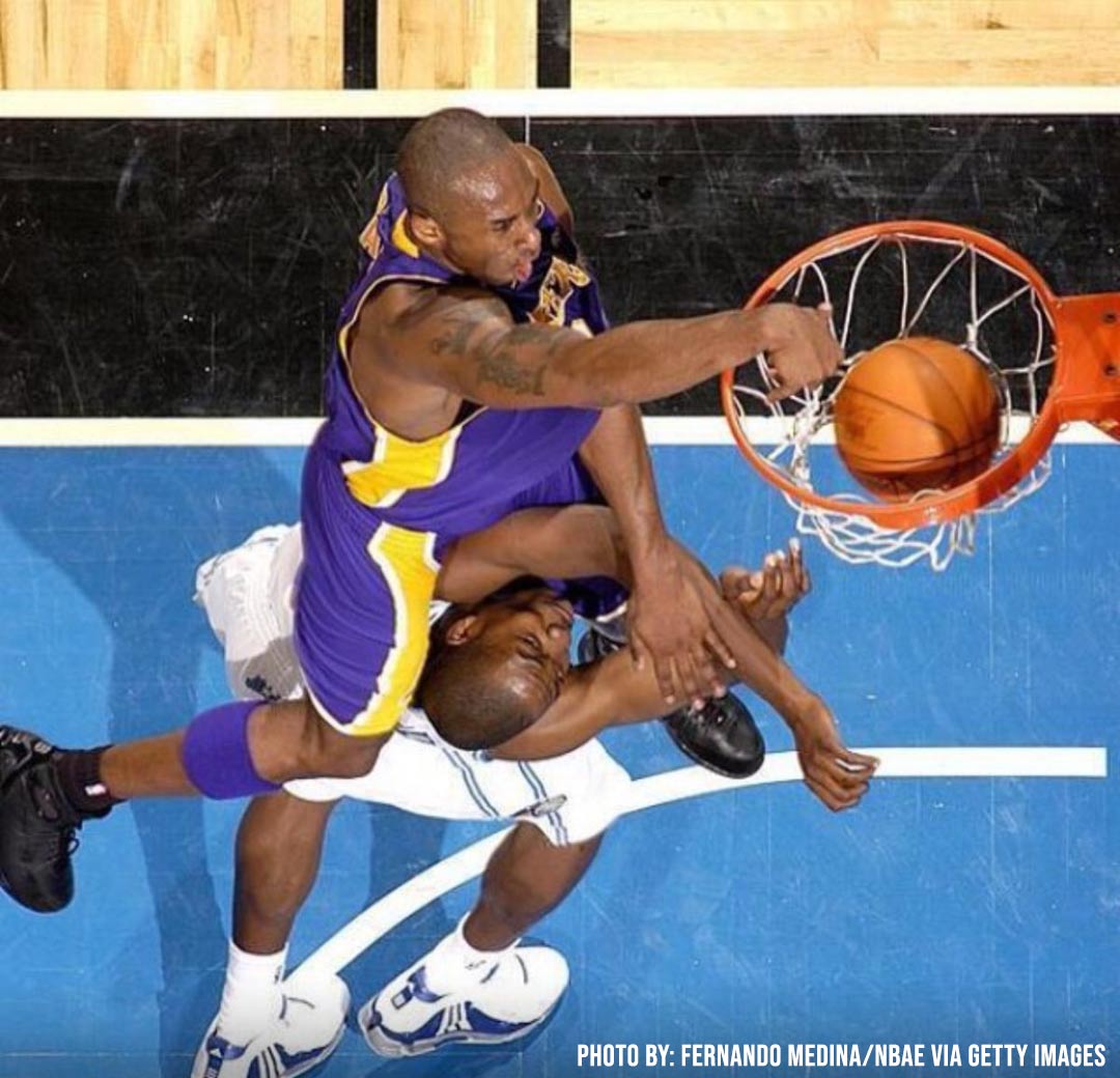 Ballislife's tweet photo. 20 years ago today, Kobe Bryant baptized rookie Dwight Howard!     

One of the greatest posters ever. https://t.co/U0dX4nk36m