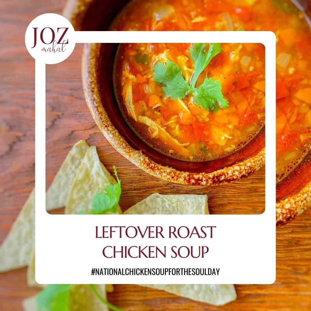 JozMahal's tweet photo. Cozy up with my Leftover Roast Chicken Soup for #NationalChickenSoupForTheSoul Day!🍲✨ It’s the perfect way to use up leftovers while adding a little spice and a lot of #ComfortFood.🌶️ Perfect for #SoupSeason!

Get the recipe here: https://t.co/HwV44bqj62 https://t.co/q1P9JtUNrN
