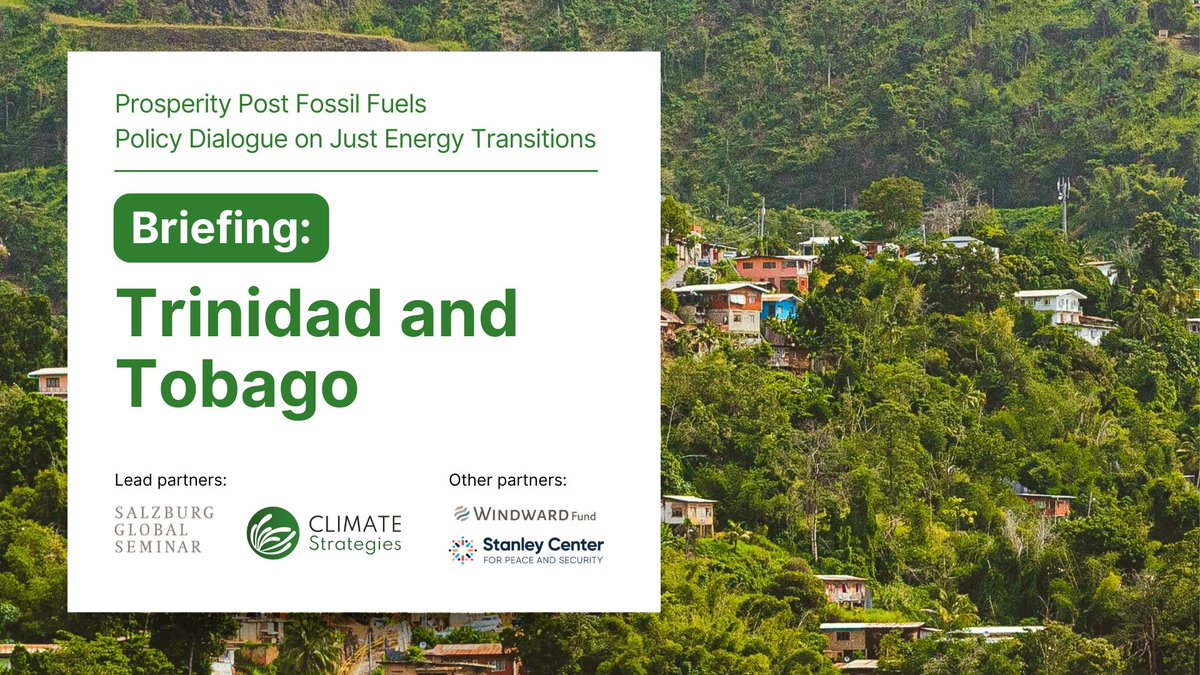 Trinidad and Tobago’s economy is highly dependent on #FossilFuel revenues.🌎

What do just transitions look like in the context of this energy landscape? Find out in this brand-new briefing.⬇️

climatestrategies.org/publication/pr…