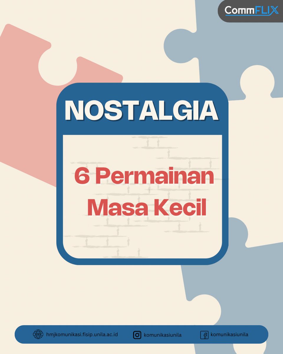 komunikasiunila's tweet image. Permainan masa kecil selalu bikin kangen, ya! Meskipun sekarang teknologi udah canggih, kenangan main di masa kecil tetap bikin senyum-senyum sendiri yaa, Commers!🤩✨
 
Nah, ada permainan apa aja si? Yuk, simak!🏃💨
 
#CommX #CommFLIXSolution #Communila