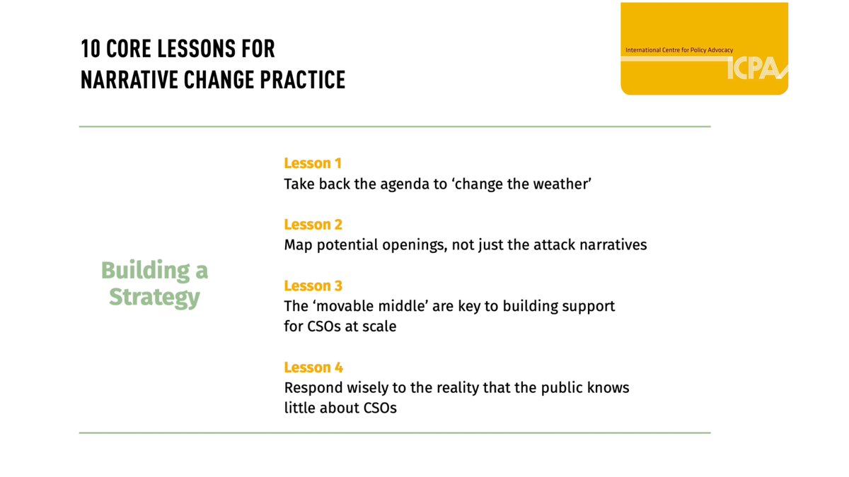 ICPAnarratives's tweet photo. ✅ Narrative change as a key lever to protect #CivicSpace 
✅ 10 key lessons from CSO practice
✅ Cases from 34 countries
✅ In-depth takeaways from 6-year #NarrativeChange project in Kazakhstan

See our new guide: Safeguarding Civic Space

https://t.co/0GxbKRYodN https://t.co/iCaVvdbRsV