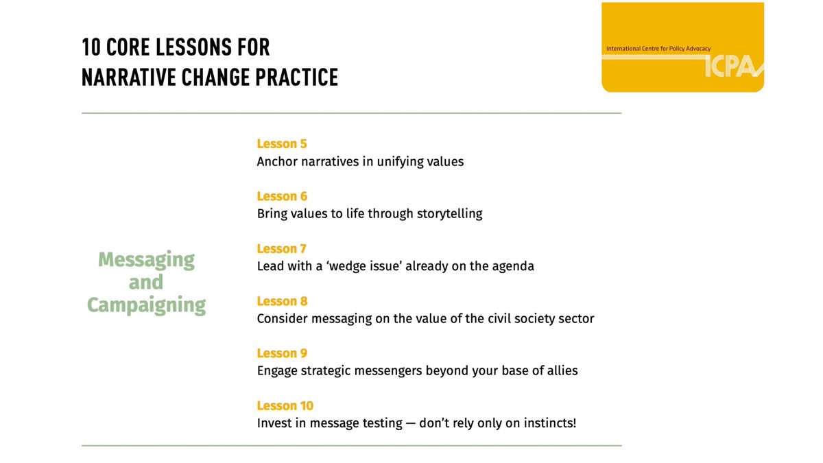 ✅ Narrative change as a key lever to protect #CivicSpace 
✅ 10 key lessons from CSO practice
✅ Cases from 34 countries
✅ In-depth takeaways from 6-year #NarrativeChange project in Kazakhstan

See our new guide: Safeguarding Civic Space

narrativechange.org/toolkit/safegu…