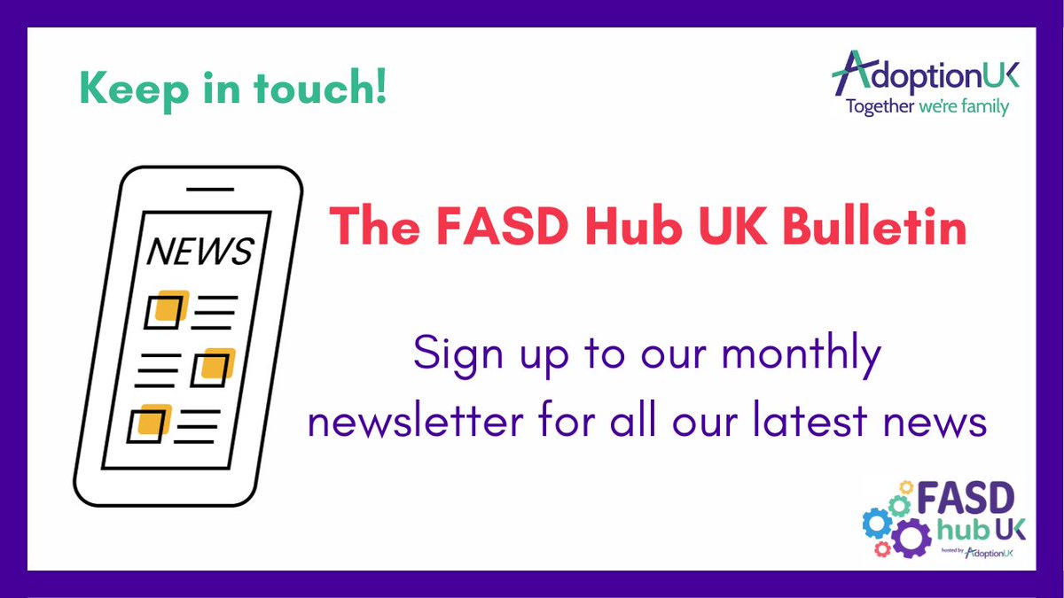 Sign up to receive our monthly FASD Hub UK Bulletin here: ow.ly/u2RV50QqRM4
#FASD #FASDHubUK