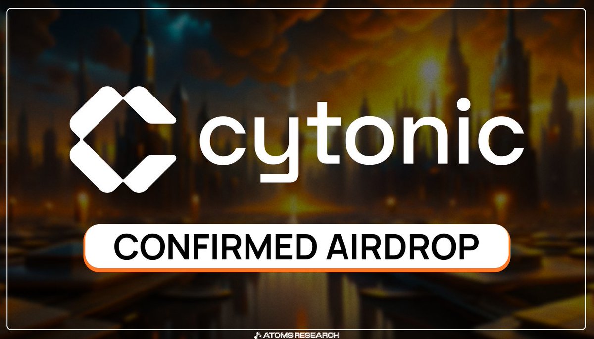 🔥 Cytonic will make Airdrops Great Again? A few days ago, @cytonic_com  raised $8.3M in seed round and launched an Airdrop campaign How to interact  👇 🔸 About Cytonic: Cytonic is an
