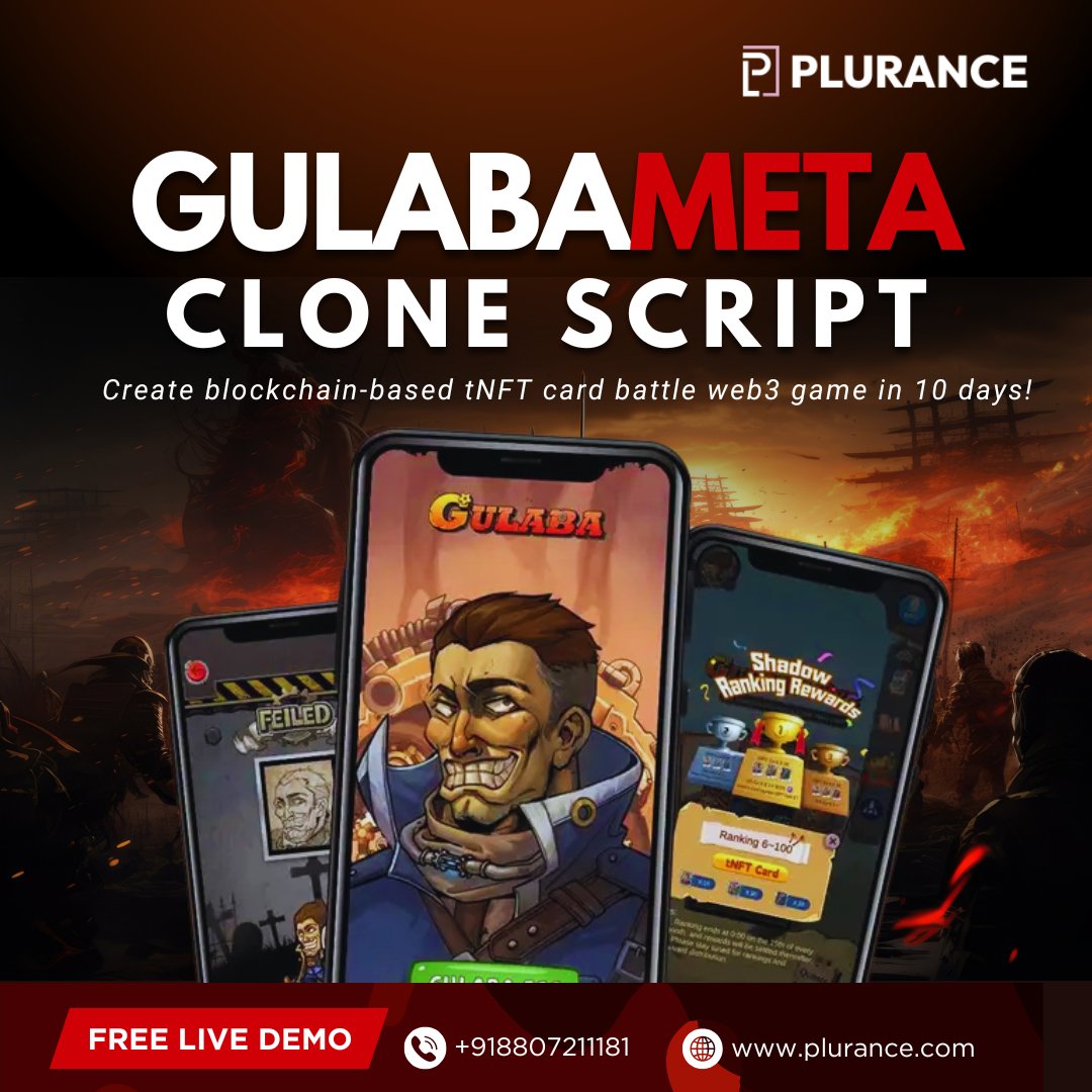 plurancetech's tweet photo. Launch a New #Fantasy #Gaming World with #tNFT-Powered #Battles! #Plurance's #GulabaMetaClone Script is here to help you dive into the #cardbattle genre with ease

Free Demo-  https://t.co/bkjfmNQ4ib

#NFTGamefi #CRYPTOGAME #TON #Blockchain #nftgame #avatars #cardgame #Web3Games https://t.co/TzyhtPshmd