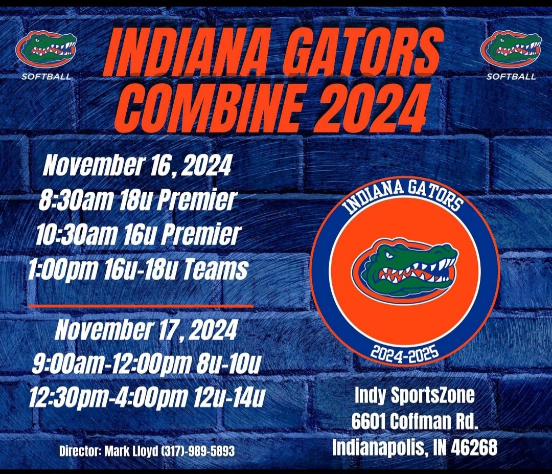 Indiana Gators 18u Premier Lloyd (@06gators) on Twitter photo 🚨 Attention Coaches 🚨 We welcome you all to this great event that showcases some great student athletes. Still looking for a 2025 Pitcher/UT <a href="/addie_garr/">Addie Garr</a> or 2025 Catcher/Corner <a href="/peyton20norman/">Peyton Norman</a> <a href="/CoachAmberPFW/">Amber Bowman</a> <a href="/UIndySoftball/">UIndy Softball</a> <a href="/timadmiral25/">Tim Averill</a> <a href="/GoCamelsSB/">Campbell Softball</a> <a href="/TiffinUSoftball/">Tiffin University Softball</a> <a href="/WKUSoftball/">WKU Softball</a> 🚨 Attention Coaches 🚨 We welcome you all to this great event that showcases some great student athletes. Still looking for a 2025 Pitcher/UT <a href="/addie_garr/">Addie Garr</a> or 2025 Catcher/Corner <a href="/peyton20norman/">Peyton Norman</a> <a href="/CoachAmberPFW/">Amber Bowman</a> <a href="/UIndySoftball/">UIndy Softball</a> <a href="/timadmiral25/">Tim Averill</a> <a href="/GoCamelsSB/">Campbell Softball</a> <a href="/TiffinUSoftball/">Tiffin University Softball</a> <a href="/WKUSoftball/">WKU Softball</a>