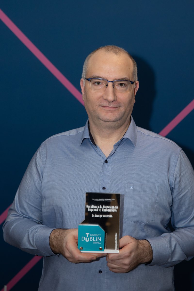 TUDublin_RI's tweet photo. Winner of the @TUDublin_RI 2024 Excellence in Provision of Support to Researchers Award is Dr. George Amarandei, presented by Professor John Doran; President of @WeAreTUDublin.

Congrats George from all at #TUDublinRIAwards 
#GoBeyondLearning

https://t.co/2pO65OXHLq https://t.co/5l4xQjz535