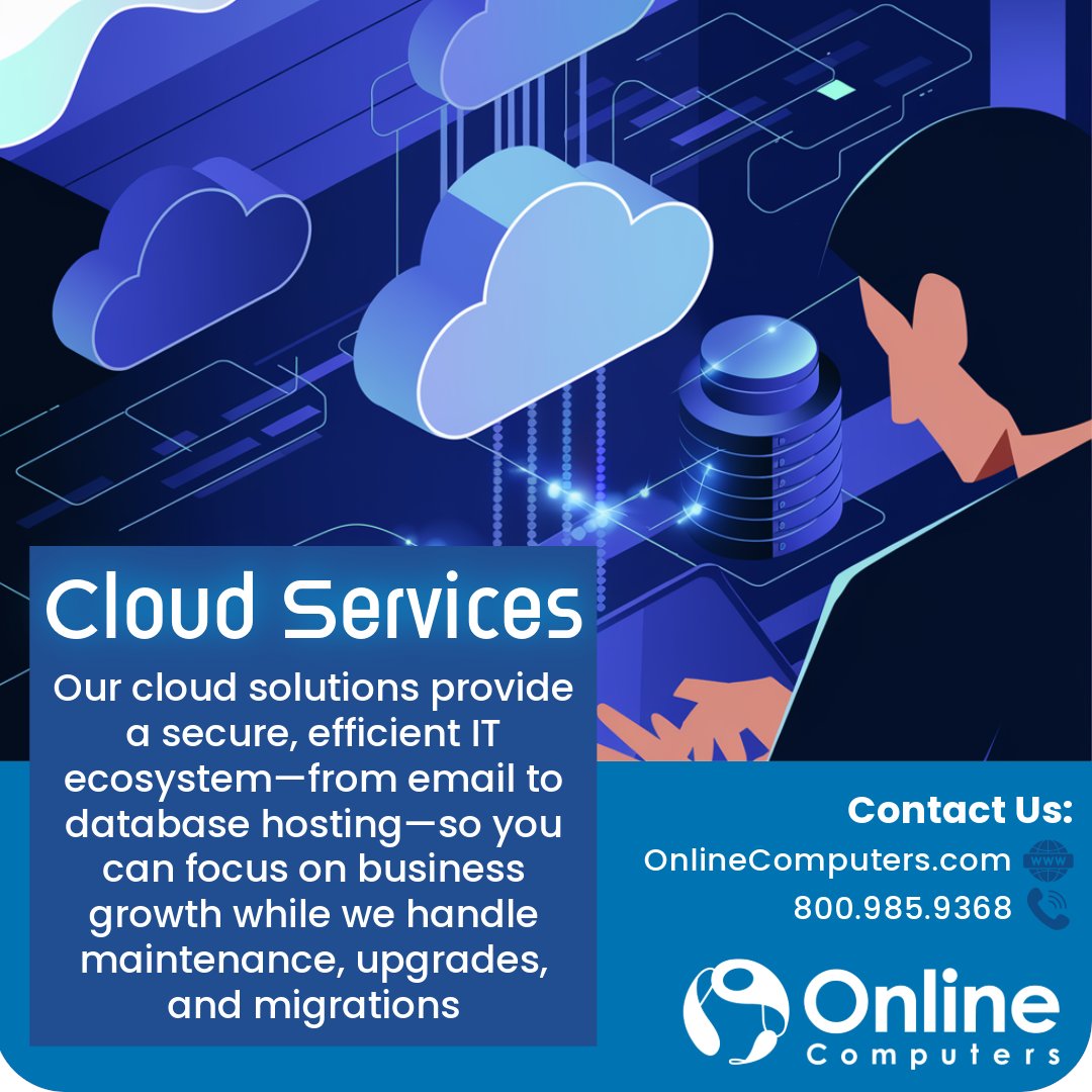 onlinecomputers's tweet image. Running out of physical storage? Our scalable cloud solutions offer secure, cost-effective, secure data storage without the limits of physical servers. Let the cloud work for you! ☁️📈
onlinecomputers.com/cloud-services
#CloudStorage #DataSolutions #ScalableIT