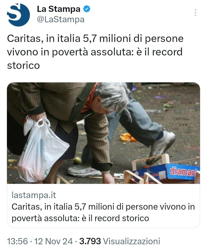Misurelli77's tweet photo. Avete visto? Aveva ragione Giorgia! 
Stanno facendo la storia 
Mai così tanti poveri in Italia https://t.co/C391EATo37