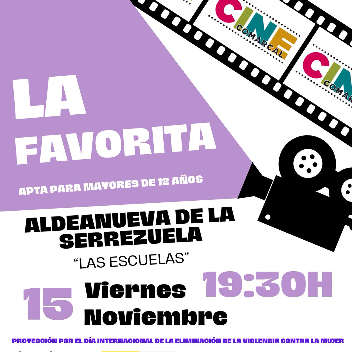 CODINSE's tweet photo. 🎬 Este #25N proyectamos "La Favorita" 
Una película que nos hace reflexionar sobre el poder y la lucha de las mujeres en la sociedad. 
Organiza: CODINSE
📍 Proyecciones:
Aldeanueva 15N- 19:30
Cedillo 16N-19:00
Entrada gratuita

#DiaNoViolencia #IgualdadDeGénero https://t.co/3CvIp4AFXs