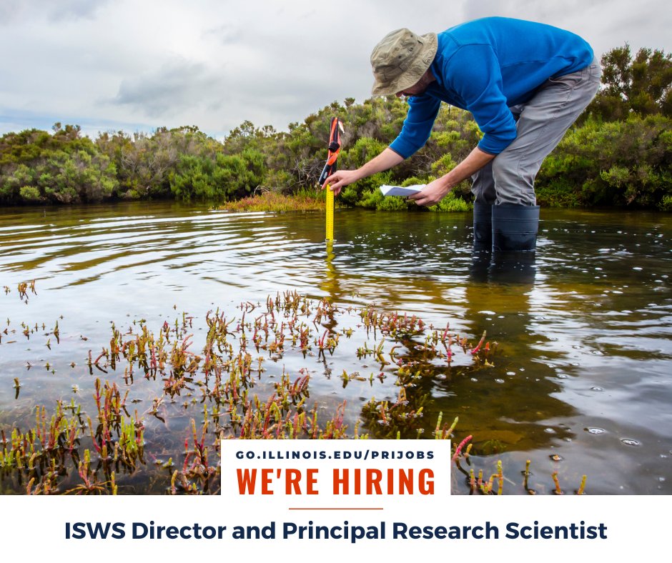 We're #hiring: Director and Principal Research Scientist, <a href="/watersurvey/">Illinois State Water Survey</a>! 💧 📆 Apply by Jan 10, 2025. 🔗 More: loom.ly/ULewNTA
#sciencejob #hydrology #water #research