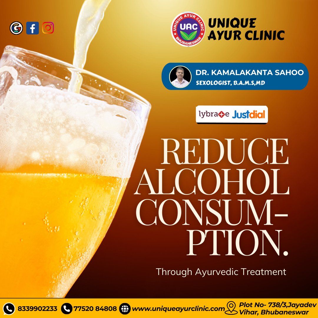 ayur_clinic's tweet image. 🌿 Reduce Alcohol Consumption with Ayurvedic Support at Unique Ayur Clinic 🌿
Looking to cut back on alcohol for a healthier lifestyle? Unique Ayur Clinic offers natural, Ayurvedic solutions to support you in reducing alcohol dependence.
#AlcoholReduction #UniqueAyurClinic