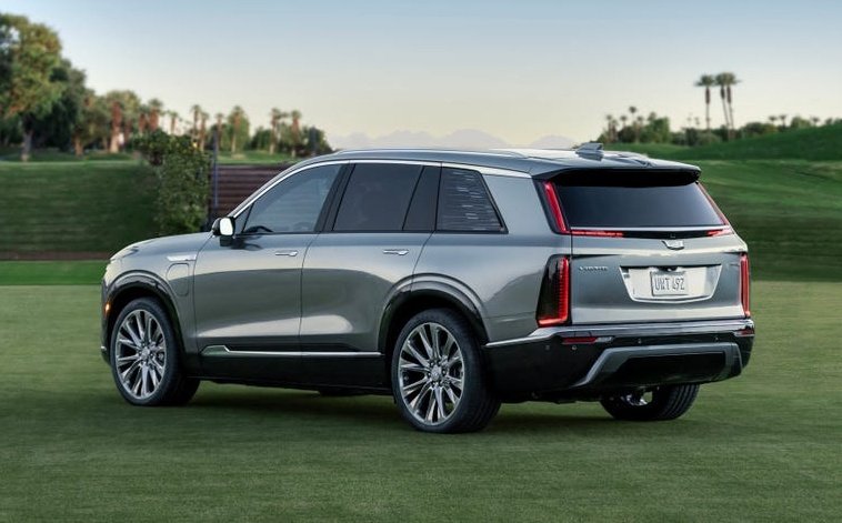 MissGoElectric's tweet photo. The @Cadillac Vistiq details have been released:

⚡3 row, up to 7 passenger electric SUV
⚡102 kWh battery with up to 300 mi range
⚡190 kw peak DC fast charging with  CCS1 port (NACS adapter available)
⚡Up to 19.2 kW AC charging with bidirectional capabilities; Standard 11.5 kw 
⚡615 hp & 650 lb ft torque
⚡Dual motor AWD standard
⚡0-60mph in 3.7 secs with Velocity Max mode
⚡5000 lb towing capacity
⚡15.2 cubic ft of cargo space behind 3rd row
⚡Standard Heated, ventilated & massaging front seats 
⚡Standard Super Cruise subscription for 3 years 
⚡Google built-in infotainment with 5G hot spot
⚡Standard surround view 360° camera
⚡2 wireless phone charging pads standard
⚡Available air ride adaptive suspension, rear steering, & AR HUD
⚡Produced in Spring Hill Tennessee alongside the Lyriq
⚡Starts at $78,790 MSRP with availability in spring of 2025 

What do you think? 🤔