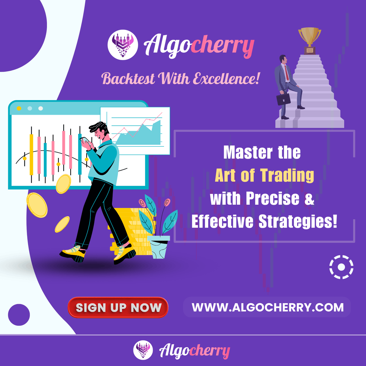 AlgocherryApp's tweet photo. Take your trading skills to the next level with Algocherry! 🚀 
Master precise and effective strategies with our powerful backtesting tools. Don’t just trade—trade with confidence! 📈 Sign up now to get started! ✨💪

#algocherry #TradeLikeAPro #Backtesting #SmartTrading #TradingTools #InvestWithConfidence #TradingSuccess #StockMarket #FinancialGrowth #AlgoTrading #SignUpNow #Investing #MasterTrading #Stocks #investment #financialfreedom #tradingtipsforbeginners #tradingstrategies #TradeSmarter