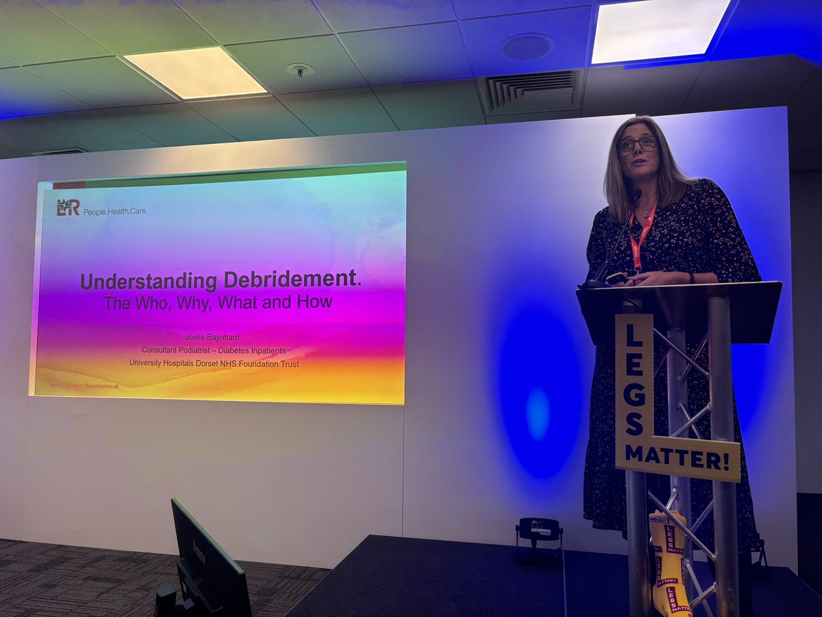 <a href="/footindiabetes/">Foot In Diabetes UK</a> consultant podiatrist Joelle Baynham presenting the 1st sponsored session at #FDUK2024 and all things debridement <a href="/footindiabetes/">Foot In Diabetes UK</a> <a href="/Wounds_UK/">Wounds UK</a> <a href="/LegsMatter/">LegsMatter</a> <a href="/LRmedUK/">Lohmann & Rauscher UK</a>