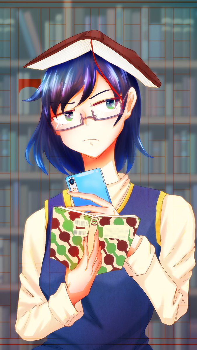 after_210's tweet photo. 辞書よりスマホな子

 #イラスト  #女の子 https://t.co/Yz9uf9SkIH
