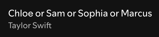 wishescametrue's tweet photo. obsessed with the way taylor only says the song's name 1 time, way at the beginning. it's a throwaway line but by making it the title she forces you to do something people nowadays don't: think https://t.co/vuIEXfQxVb