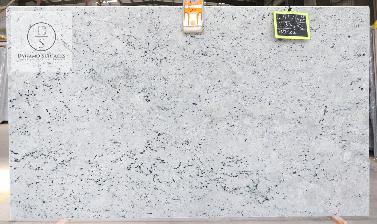 DynamoSurfaces's tweet photo. Bring a subtle touch of elegance to your space with our Colonial White slab. Its soft gray tones, accented with delicate dark speckles, create a refined, timeless look that's perfect for both modern and traditional interiors. #Granite #HomeDecor #InteriorDesign #DynamoSurfaces https://t.co/Ms8hdhTfwK