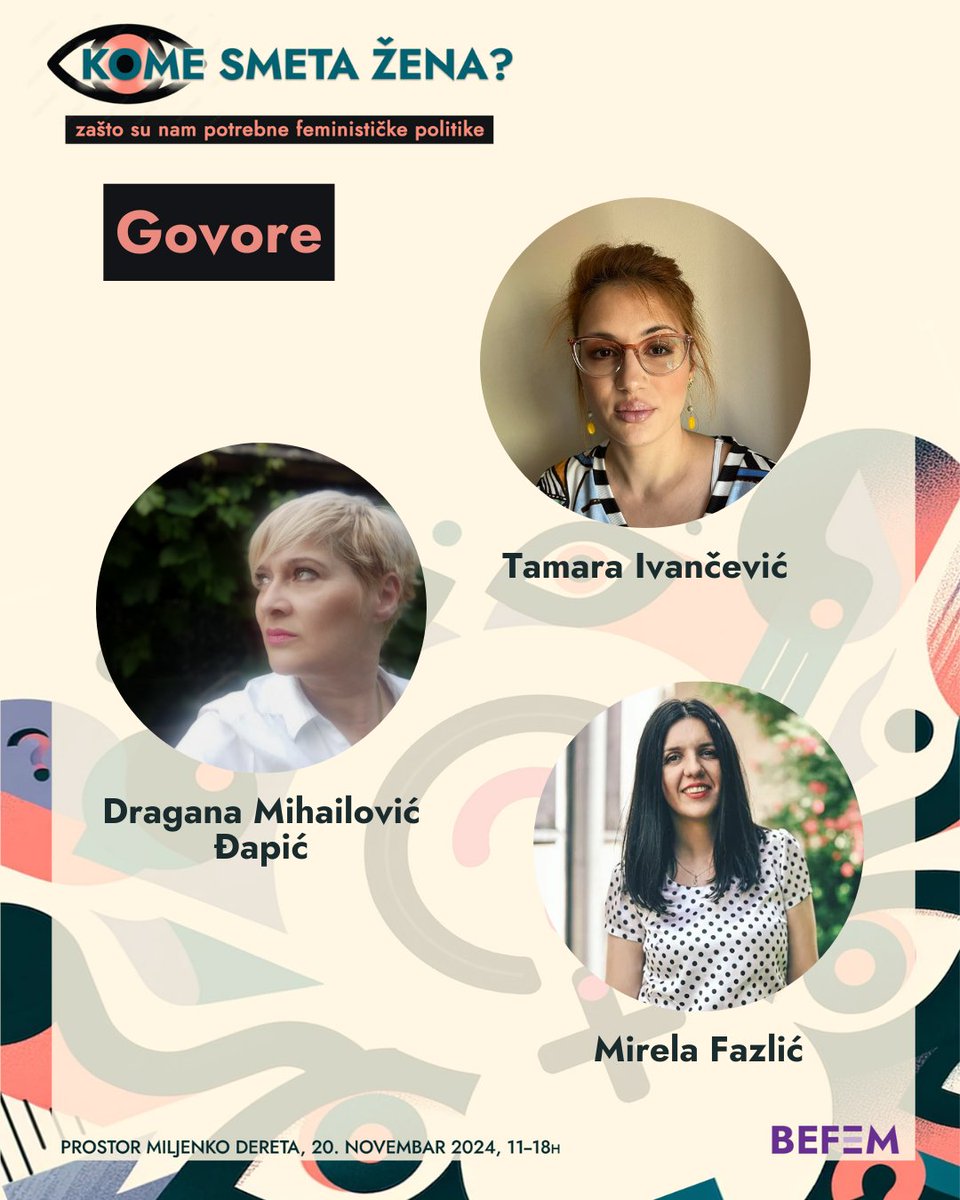 BeFemCentar's tweet photo. Otvaramo teme (ne)bezbednosti i izazova sa kojima se suočavaju aktivistkinje širom Srbije. 🗨️

@NLinBelgrade @KvinnaKvinnaINT @ukinserbia 

#KomeSmetaŽena #Befem https://t.co/itUWjy0jGb