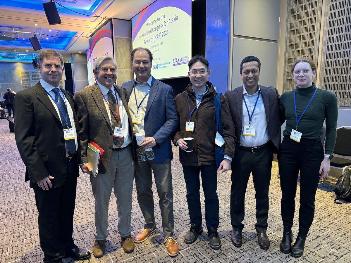 SchmahmannLab's tweet image. Part of the MGH Ataxia Center team with former @MGHNeurology colleague and now @NINDSdirector Dr. Walter Koroshetz at the start of #icar2024 International Congress for Ataxia Research in London. @NAF_Ataxia @CureFA_org @MissionMSA @Soniagobe @ATCure