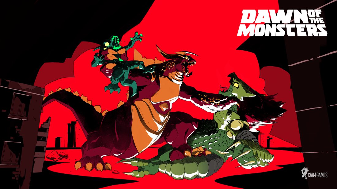 DangervilleTeam's tweet photo. Was happy to see a kid playing DAWN OF THE MONSTERS with his dad on the Switch today. Glad there are still people out there with good taste. Heres your reminder to go pick up this game! @13amgames https://t.co/pa9JATdVKN