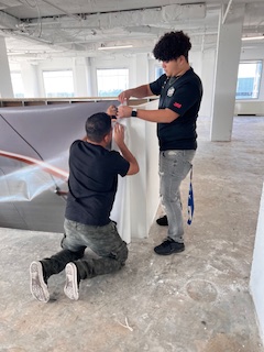 Divadisplaysinc's tweet image. Kicking Off the Wall Wrap Installation!
We’re at the starting line of transforming this space with a brand-new wall wrap installation. Want a fresh look for your space? Call us at 301-798-2717 to get started!
#WallWraps #InstallationInProgress #TransformYourSpace #ElevatorLobby