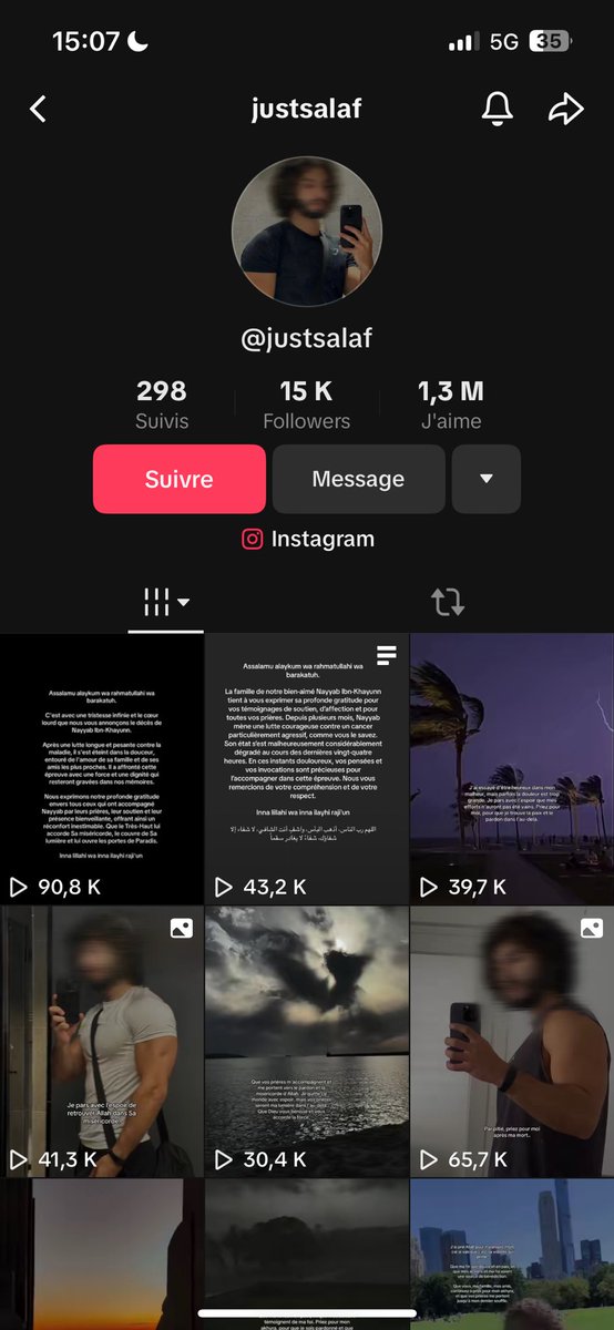 Iskanderr691's tweet photo. Selem aleykoum, partagez ce compte tiktok de ce frère qui est décédé très récemment par un cancer, il fait du bon contenu à propos de l’Islam. Par la grâce d’الله faisons lui gagner un maximum de hassanets. 

Inna lillah wa inna ilayhi raaji'uun. 

Baarack’Allāh u fikoum https://t.co/uwbL7jokaG