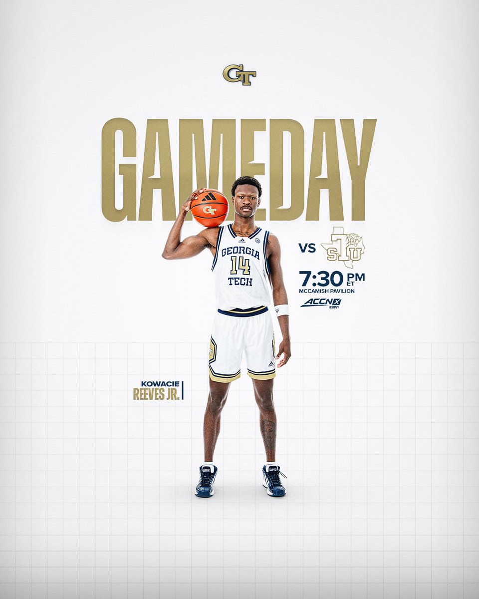 Georgia Tech Menโs Basketball (@gtmbb) on Twitter photo Game 3๏ธโฃ
๐ Texas Southern
๐๏ธ McCamish Pavilion
โฐ 7:30 PM
๐บ ACCNX
๐ป <a href="/680TheFan/">680 The Fan</a> / 93.7 FM
#StingEm ๐ Game 3๏ธโฃ
๐ Texas Southern
๐๏ธ McCamish Pavilion
โฐ 7:30 PM
๐บ ACCNX
๐ป <a href="/680TheFan/">680 The Fan</a> / 93.7 FM
#StingEm ๐