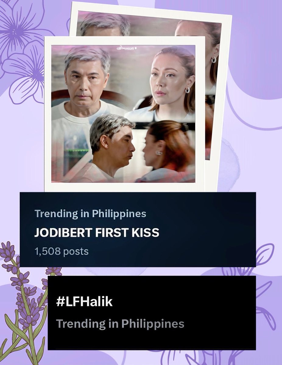 JodiBertOfc's tweet photo. That’s a wrap, JodiBert Family!
and Thank you to those who joined our twitter party Tonight, We appreciate you all. Till our next Tp guys! 💜🥰

JODIBERT FIRST KISS
#LFHalik

#LavenderFields #jodistamaria #albertmartinez @JodiStaMaria @AlbertMartinez_ #ZanDer https://t.co/JYmVXdElpV