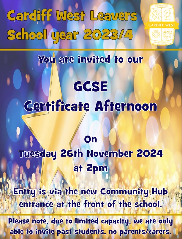 🎓📜Did you leave us this year? If so, join us on 26th November to collect your certificates and catch up with staff! 
Light refreshments will be provided ☕🍪
