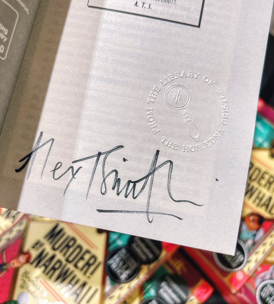Huge thanks to Alex Smith for coming in to sign copies of his fabulously funny murder mystery (&amp; our kids Book of the Month) Murder By Narwhal! 🐋

Join young Edna &amp; her trusted sidekick Darwin the tortoise as they collect the clues to solve a crime! 🐢