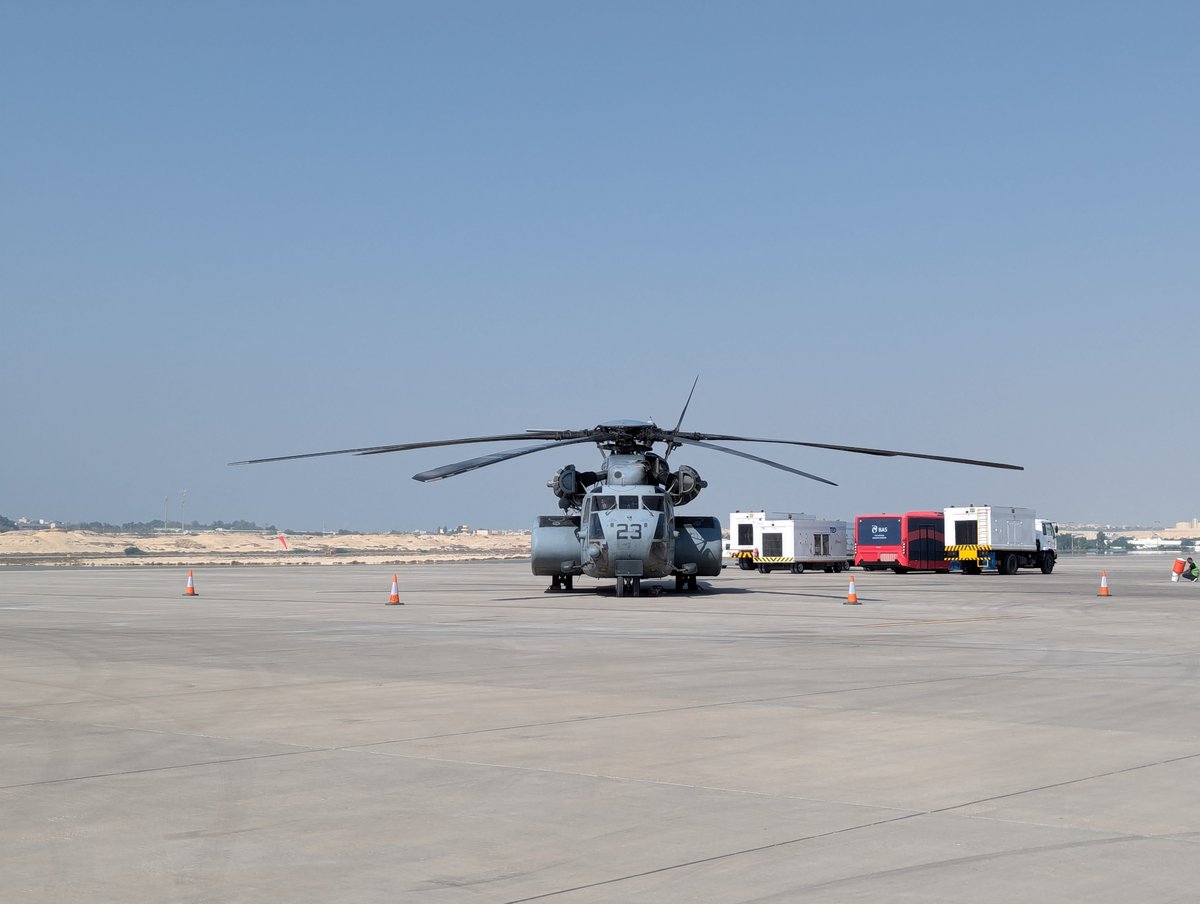 BahAirshow's tweet photo. US DOD have landed at Sakhir Airbase with their F-16 fighting falcon, A-10 Thunderbolt II, C-130J Super Hercules and MH-53E Sea Dragon. An unmissable opportunity!
#F16 #Thunderbolt #C130J #C130JSuperHercules #MH53 #US #USDOD #AvGeeks https://t.co/eB3vnl87eM