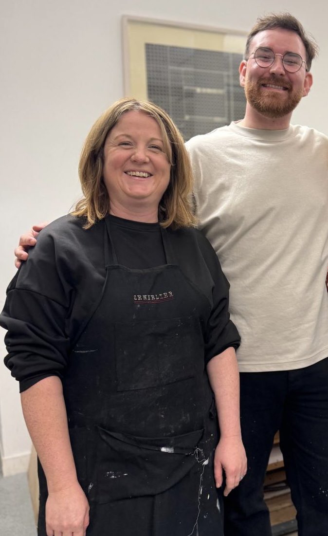 audreyduguid's tweet photo. It was great having mr Adam’s join us on Sunday at the print studio. Thank you so much @GHS_Art @GHS_Art  @GlasPrintStudio https://t.co/DOitSYQpMI