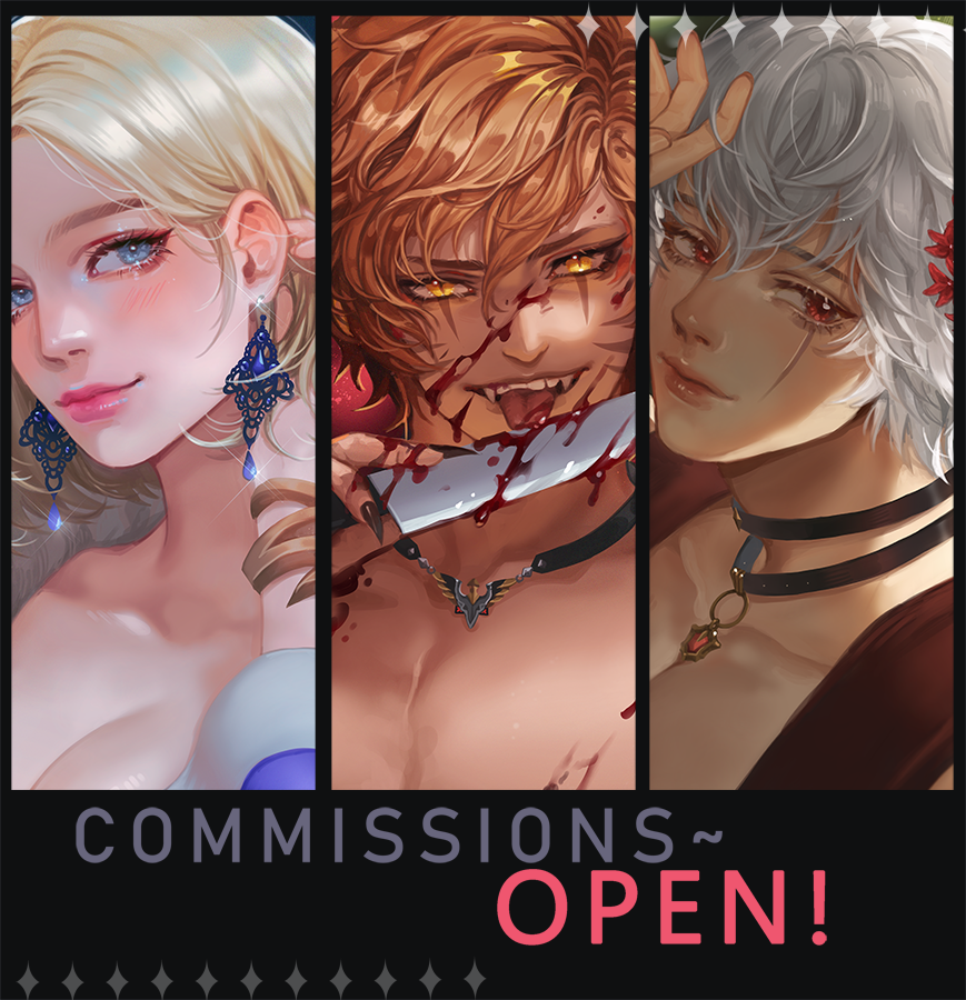 [COMMS] [RT's are ❤️] 🥺Painted comms are OPEN! Link will be posted under this🧵or you can DM me for any questions~