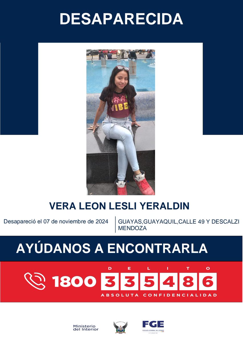 EmergenciasEc's tweet photo. #DesaparecidosEcuador
Ayuden a compartir por favor, gracias https://t.co/UScmQaSEYR