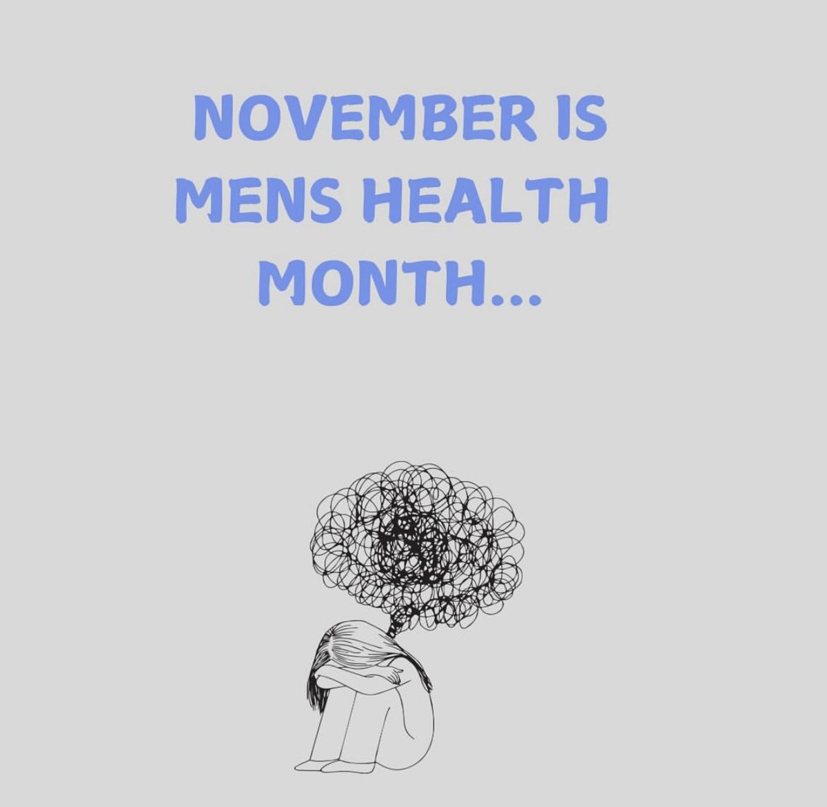 SarayiaWorld's tweet photo. November is Men’s Health Month 💙 Please share to spread awareness! #menshealthmonth #mentalhealth #BSUSocialWork https://t.co/aehnTP71Nl