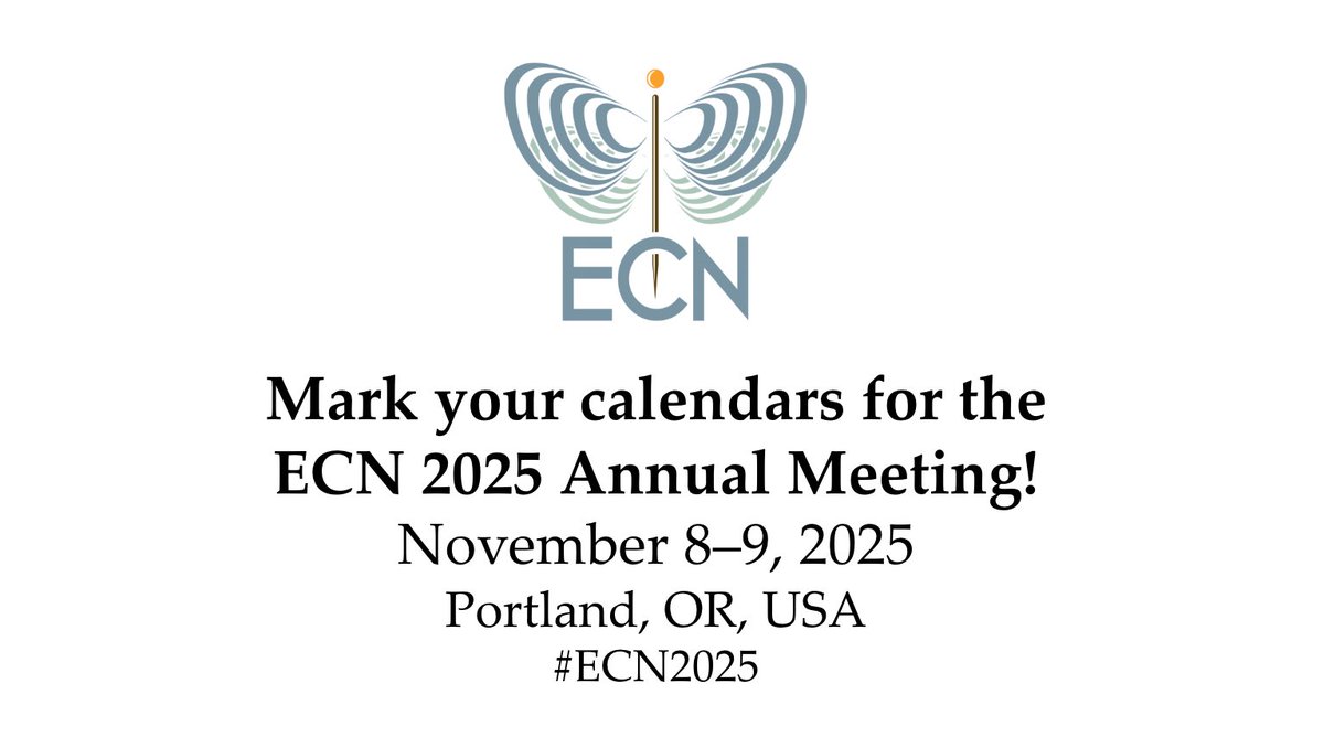 … for #ECN2025!

Save the date! Nov 8-9, 2025
Portland, Oregon, USA.