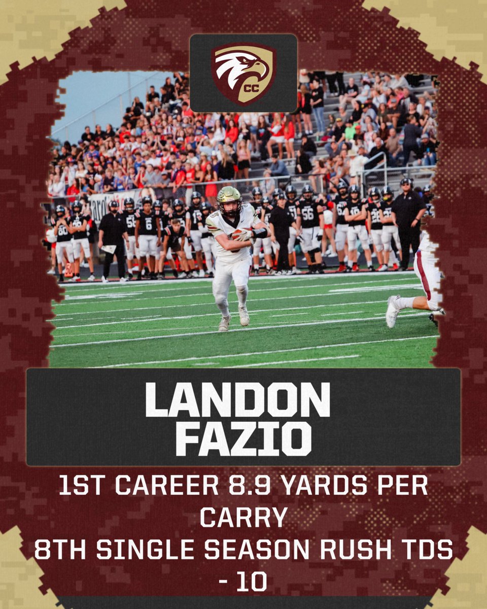 CCE_Football's tweet photo. @LandonFazio finishes his career in the top ten in a couple of categories in Columbia City History!  Congrats Fazio! #EMAE #WeAreCC https://t.co/IS8Mobeai0