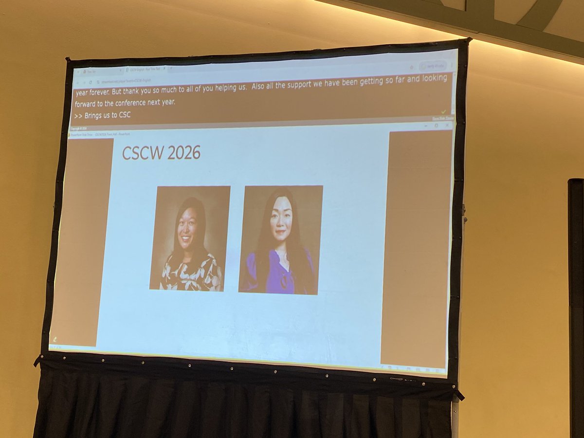 Lingyuan Li (@vermouth_bliss) on Twitter photo So happy to see my PhD advisor, Guo Freeman <a href="/guo_freeman/">Guo Freeman</a> as General Chair for CSCW 2026! With her experience chairing CHIPlay ’24 and GROUP ’25, I can’t wait to see her and Dr. Page bring new energy and dedication to CSCW 2026! So happy to see my PhD advisor, Guo Freeman <a href="/guo_freeman/">Guo Freeman</a> as General Chair for CSCW 2026! With her experience chairing CHIPlay ’24 and GROUP ’25, I can’t wait to see her and Dr. Page bring new energy and dedication to CSCW 2026!