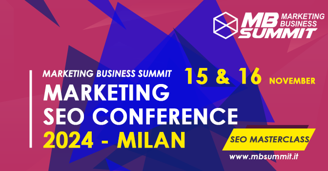 Be sure to visit <a href="/MBizSummit/">MBSummit</a> on November 15-16 in Milan! 🔥

This year’s edition will be focused on advanced SEO and promises two days of high-level training and networking.

Key Speakers:

<a href="/hellemans/">Arnout Hellemans</a> - Expert in Technical SEO, discussing: 
→ JavaScript SEO auditing
→ Core Web