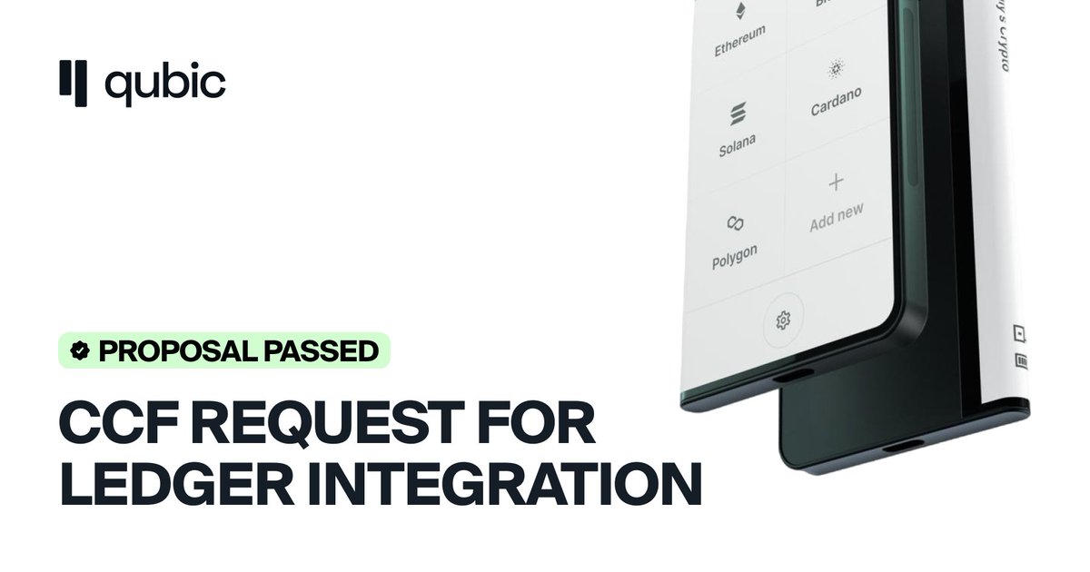 _Qubic_'s tweet photo. 🔵Qubic is Coming to Ledger!🔵

🤝 The integration of Qubic with Ledger cold storage is officially underway!!

✅ In the previous epoch, a request for 44 billion $QUBIC was proposed to the CCF for the purposes of funding the integration of Qubic with ledger, and this has been approved!

🔒 With Ledger support, Qubic holders will gain a secure and widely trusted way to store their $QUBIC, alongside our current option with HashWallet.

🔜 Qubic aims to have the integration finished as soon as possible and will update the community once completed.

#FWYK. This is Qubic.