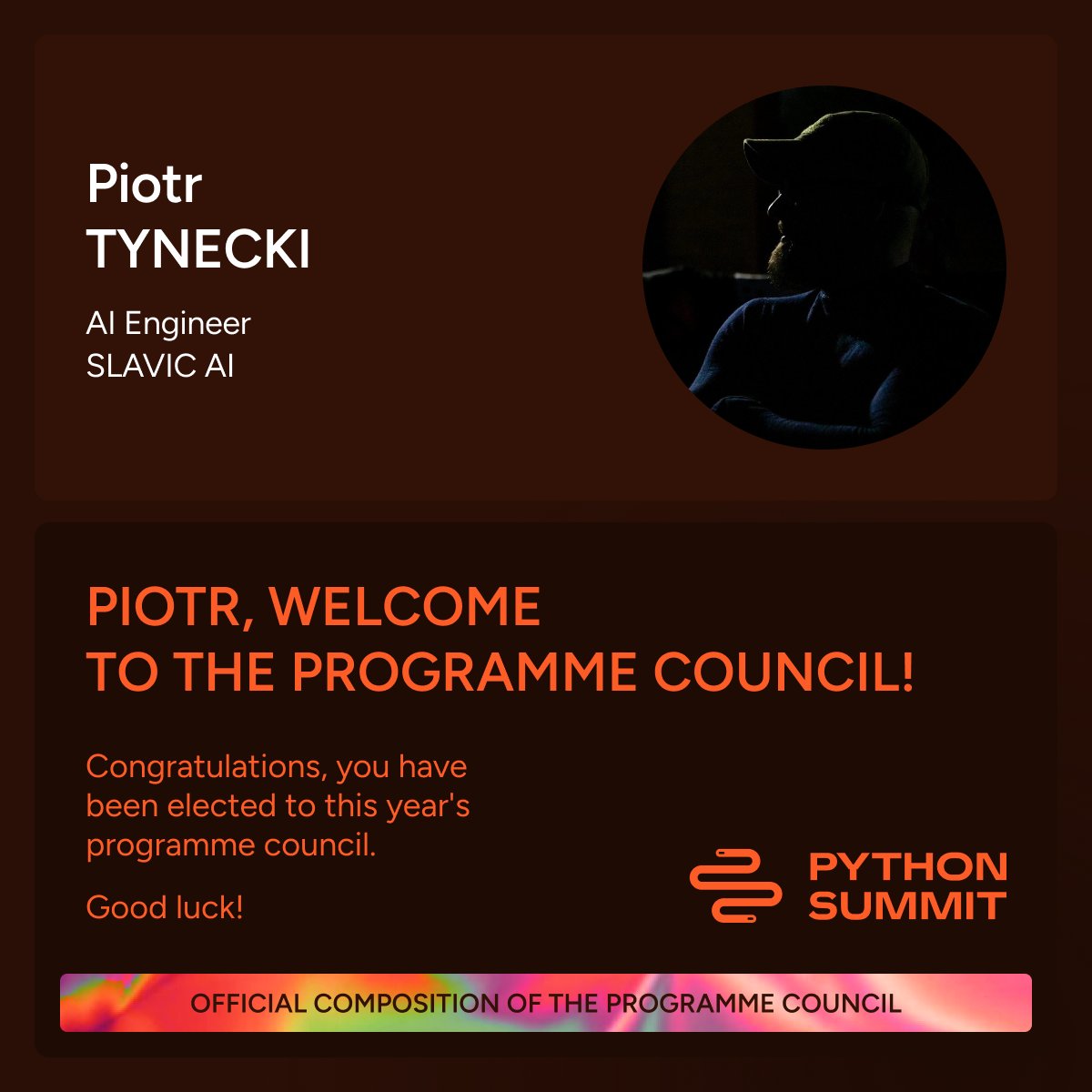 ptynecki's tweet image. Dear #Python network,
#PythonSummit CFP is open!
pythonsummit.org/cfp/
What we’re looking for: topics covering all things Python - from building applications to #datascience, #machinelearning and beyond.
Learn more, view the full thematic scope and submit your proposal.