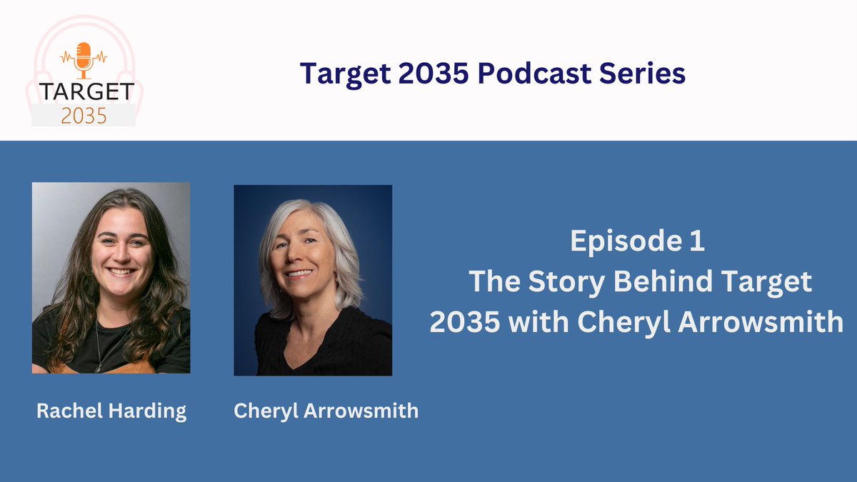 Target 2035 (@target2035) on Twitter photo Just Launched! Episode 1 of the Target 2035 Podcast Series🎧 In the debut episode, <a href="/LabScribbles/">Rachel Harding</a> welcomes <a href="/CherylArrowsmi1/">Cheryl Arrowsmith</a>, a leading scientist in chemical biology and one of the initiators of Target 2035.
podcasters.spotify.com/pod/show/targe…
#Target2035 #OpenScience #DrugDiscovery Just Launched! Episode 1 of the Target 2035 Podcast Series🎧 In the debut episode, <a href="/LabScribbles/">Rachel Harding</a> welcomes <a href="/CherylArrowsmi1/">Cheryl Arrowsmith</a>, a leading scientist in chemical biology and one of the initiators of Target 2035.
podcasters.spotify.com/pod/show/targe…
#Target2035 #OpenScience #DrugDiscovery
